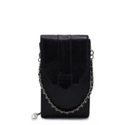 MOSZ Telefoontasje Nature Vintage Black Brushed Silver