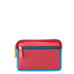Mywalit Small Leather Double Zip Purse Portemonnee Vesuvio