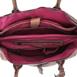 Wimona Fabiana One Schoudertas Cognac 7 Wimona Fabiana One Schoudertas Cognac -Mode Tassenwinkel 2021 kleur cognac binnenkant