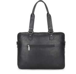 Wimona Verona Schoudertas Black -Mode Tassenwinkel 2099 kleur zwart achterkant