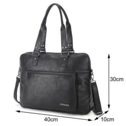 Wimona Verona Schoudertas Black -Mode Tassenwinkel 2099 kleur zwart afmetingen