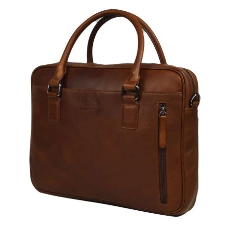 DSTRCT Premium Collection Laptopbag 14" Cognac 3 DSTRCT Premium Collection Laptopbag 14" Cognac - Afbeelding 3