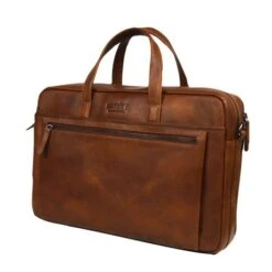 DSTRCT Premium Collection Laptopbag 2-vaks 15.6" Cognac -Mode Tassenwinkel 230330 cognac 3