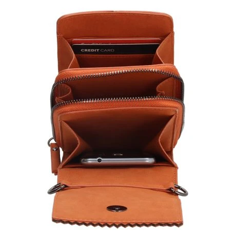 Zebra Natural Bag Noé Telefoontasje Brique 5 Zebra Natural Bag Noé Telefoontasje Brique - Afbeelding 5