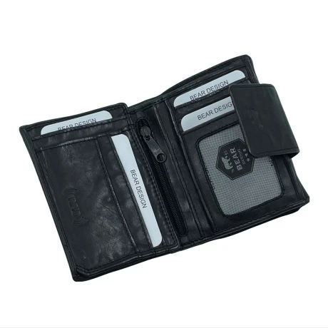 Bear Design Cow Lavato Jill Dames Portemonnee CL16211 Black 3 Bear Design Cow Lavato Jill Dames Portemonnee CL16211 Black - Afbeelding 3