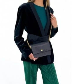 LouLou Essentiels 104Bag Lazy Lizard Black -Mode Tassenwinkel 27crossbody163dg 001 001 33 600