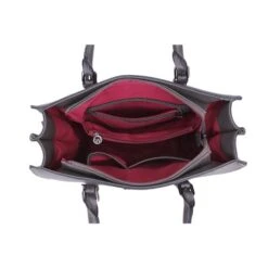 Wimona Natalia Schoudertas Grijs -Mode Tassenwinkel 3015 kleur grijs binnenkant