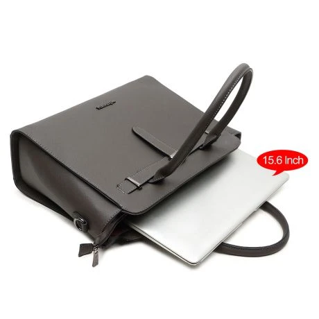 Wimona Sienna Schoudertas Laptop 15.6" Grey 4 Wimona Sienna Schoudertas Laptop 15.6" Grey - Afbeelding 4