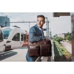 Chesterfield Misha Laptoptas 17" Brown -Mode Tassenwinkel 3491371848 misha bruin c40.103401