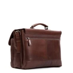 Plevier Quartz Aktetas 1-Vak 15.6" Bruin -Mode Tassenwinkel 353 2 quartz achter zij