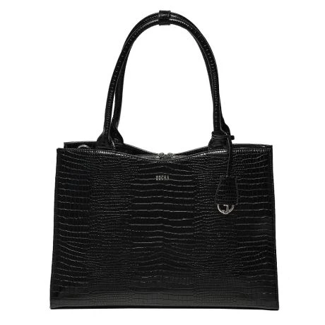 Socha Businessbag Croco 14-15.6" Crocodile Jet Black 1 Socha Businessbag Croco 14-15.6" Crocodile Jet Black