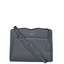 Socha Diamond Leather Shoulder Businessbag 12-14" Grey -Mode Tassenwinkel 4029276049038 02 1024x1024 1
