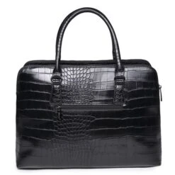 Wimona Arianna Handtas Zwart -Mode Tassenwinkel 5001 kleur zwart achterkant