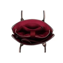 Wimona Luisa Schoudertas Croco Grey -Mode Tassenwinkel 5004 kleur licht taupe binnenkant