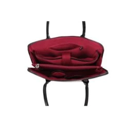 Wimona Luisa Schoudertas Croco Black -Mode Tassenwinkel 5004 kleur zwart binnenkant