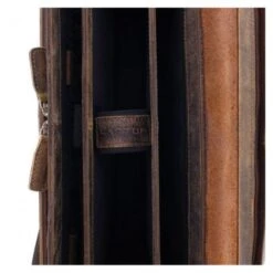 Plevier Retro Newton Laptoptas Vintage 3-Vaks 15.6" Brown -Mode Tassenwinkel 553 2 binnenkant1