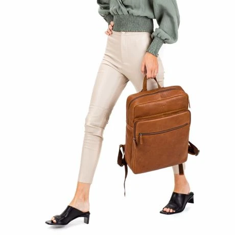Burkely Antique Avery Backpack Zip 15.6" Cognac 6 Burkely Antique Avery Backpack Zip 15.6" Cognac - Afbeelding 6