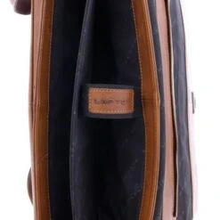 Plevier Decca Leren Aktentas 2-Vaks 17.3" Bruin -Mode Tassenwinkel 859 2 binnenkant 1