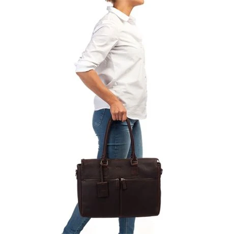 Burkely Antique Avery Dames Laptoptas 2-Zip 15.6" Brown 7 Burkely Antique Avery Dames Laptoptas 2-Zip 15.6" Brown - Afbeelding 7