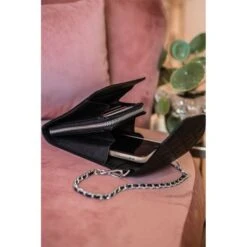 MOSZ Telefoontasje Quilted Black Brushed Silver -Mode Tassenwinkel a28c0450