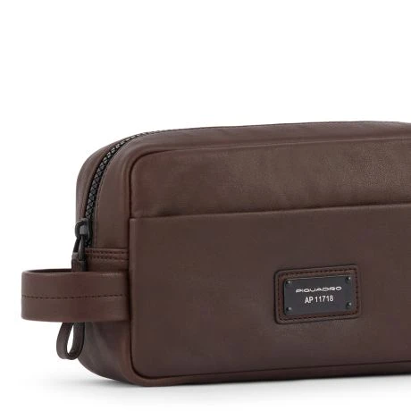 Piquadro Harper Clutch Toiletry Bag Tobacco 2 Piquadro Harper Clutch Toiletry Bag Tobacco - Afbeelding 2