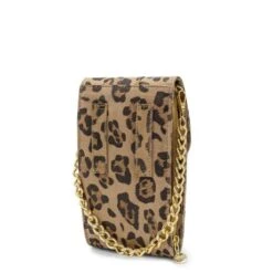 MOSZ Telefoontasje Cheeta Brown Light Gold -Mode Tassenwinkel achter cheeta