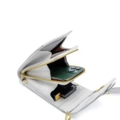 MOSZ Telefoontasje Quilted Off White Light -Mode Tassenwinkel binnen phone bag