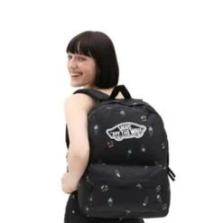 Vans Wm Realm Backpack Black Rose Smoke -Mode Tassenwinkel black rose 1