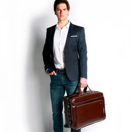 Piquadro Blue Square Cabin Trolley 15.6" Night Blue 7 Piquadro Blue Square Cabin Trolley 15.6" Night Blue - Afbeelding 7