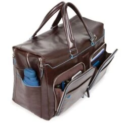 Piquadro Black Square Weekender Duffle Laptop 15" Black -Mode Tassenwinkel bv4342b2 n dett1 1