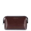 Piquadro Blue Square Beauty In Pelle Toiletry Bag Mahogany