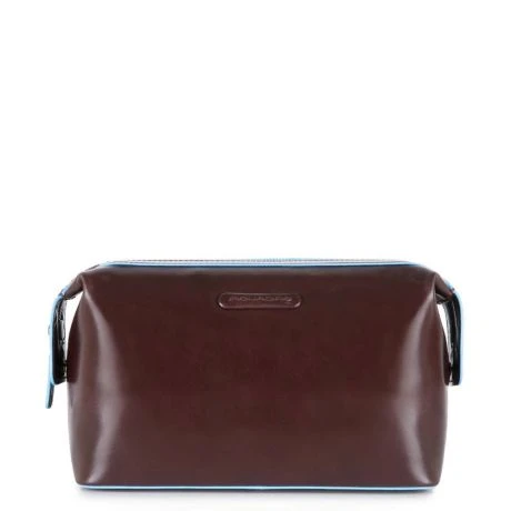 Piquadro Blue Square Beauty In Pelle Toiletry Bag Mahogany 1 Piquadro Blue Square Beauty In Pelle Toiletry Bag Mahogany