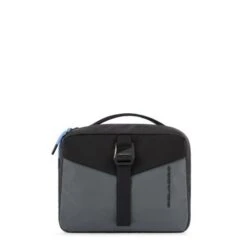 Piquadro Spike Organized Haning Toiletry Bag Black