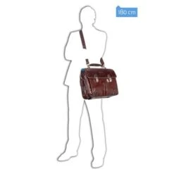 Piquadro Blue Square Computer Briefcase 15.6" Mahogany -Mode Tassenwinkel ca1068b2 mo dett10