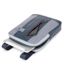 Piquadro Urban IPad 10.5"/ IPad 9.7" Crossbody Bag Black/Grey Blue -Mode Tassenwinkel ca1816ub00 grbo dett1 1