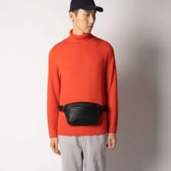 Piquadro Black Square Bum Bag IPad Mini Black -Mode Tassenwinkel ca2174b3 n dett30