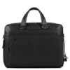 Piquadro Black Square Briefcase 15" Black