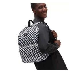 Vans Old Skool Check Rugzak Black / White -Mode Tassenwinkel check blackwhite 5