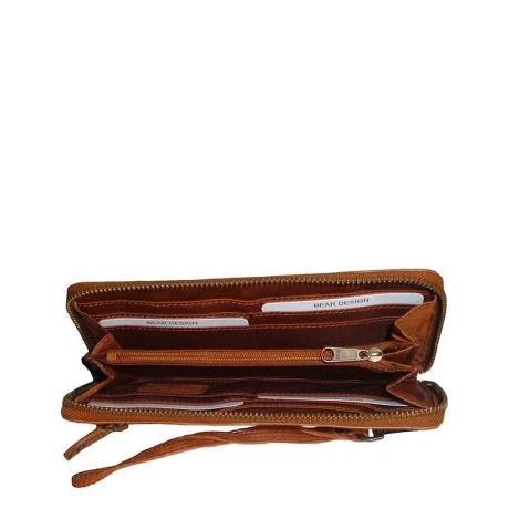 Bear Design Cow Lavato Dames Portemonnee CL15882 Cognac 3 Bear Design Cow Lavato Dames Portemonnee CL15882 Cognac - Afbeelding 3