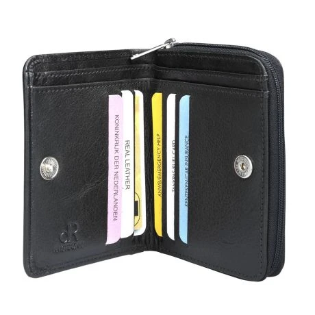 DR Amsterdam Toronto Damesportemonnee Black 15166 2 DR Amsterdam Toronto Damesportemonnee Black 15166 - Afbeelding 2