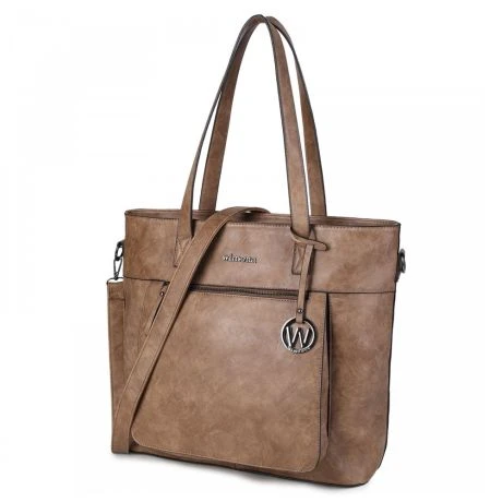 Wimona Evelina Schoudertas Taupe 2 Wimona Evelina Schoudertas Taupe - Afbeelding 2