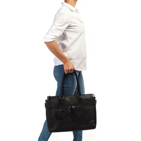 Burkely Antique Avery Dames Laptoptas 2-Zip 15.6" Black 6 Burkely Antique Avery Dames Laptoptas 2-Zip 15.6" Black - Afbeelding 6