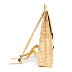 Lefrik Handy Backpack 15" Printed Vichy Mustard -Mode Tassenwinkel handy vichy mustard lateral