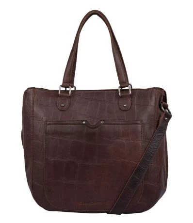 Cowboysbag Big Croco Handbag Midvale Hickory 1 Cowboysbag Big Croco Handbag Midvale Hickory
