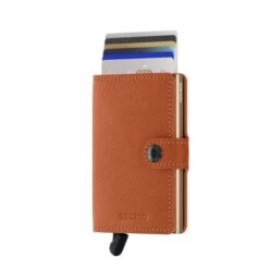 Secrid Mini Wallet Portemonnee Veg Caramello Sand -Mode Tassenwinkel hor open