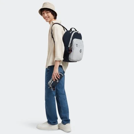 Kipling Seoul Rugzak True Blue Grey 6 Kipling Seoul Rugzak True Blue Grey - Afbeelding 6