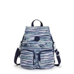 Kipling Firefly Up Backpack Brush Stripes