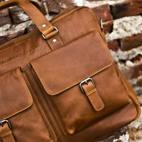 Chesterfield Dylan Laptop Schoudertas 17" Cognac 5 Chesterfield Dylan Laptop Schoudertas 17" Cognac - Afbeelding 5