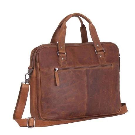 Chesterfield Dylan Laptop Schoudertas 17" Cognac 2 Chesterfield Dylan Laptop Schoudertas 17" Cognac - Afbeelding 2