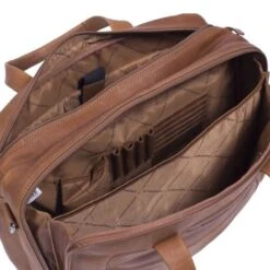 Chesterfield Ryan Laptop Schoudertas Large 17" Cognac -Mode Tassenwinkel leren laptoptas cognac ryan 2